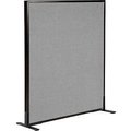 Global Equipment Interion    Freestanding Office Partition Panel, 36-1/4"W x 42"H, Gray 240224FGY